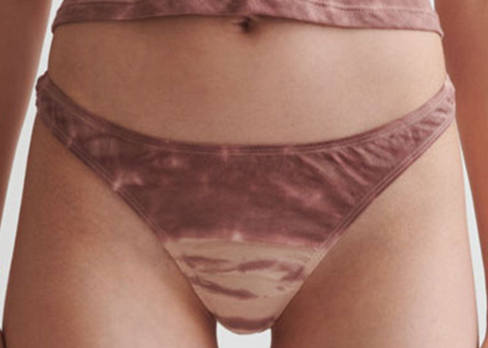 Basic Organic Thong|MAC/MAUVE TIE DYE